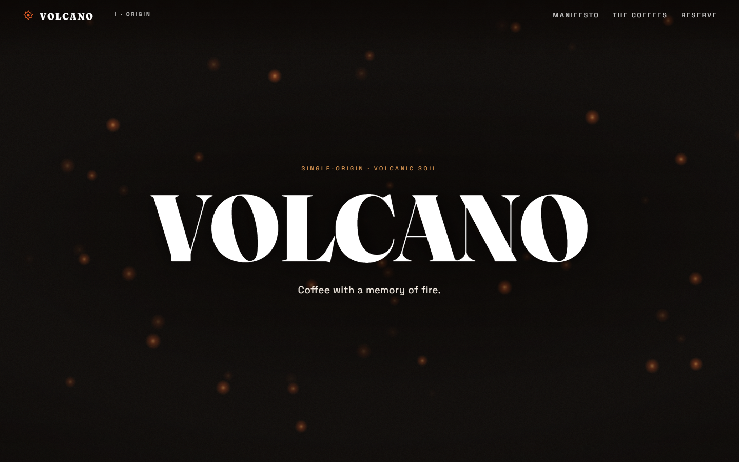 VOLCANO — Cinematic Scroll-Film Website
